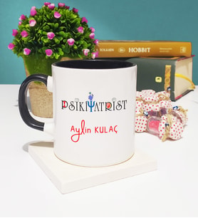 Psikiyatrist Kupa Bardak Siyah