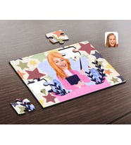 BK Gift Kişiye Özel Kadın Sınıf Öğretmeni Karikatürlü Ahşap Puzzle-2