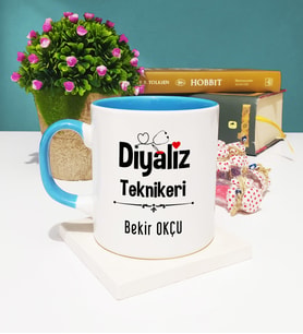 Diyaliz Teknikeri Tasarımlı Kişiye Özel Diyaliz Teknikeri Kupa Bardak Mavi