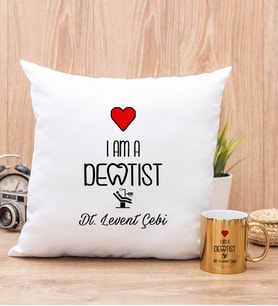 Dentist Yastık ve Gold Kupa Bardak