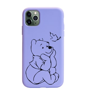 Iphone 11 Pro Çizgi Tasarımlı Mor Lansman Telefon Kılıfı