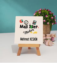 Mali İşler Müdürü Dekoratif Taş Baskı