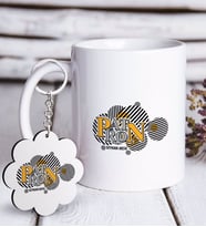 BK Gift Kişiye Özel Mesleki Patron Beyaz Kupa ve Anahtarlık Hediye Seti-12 (Model 1)