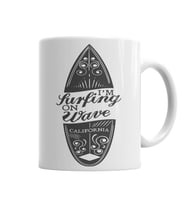 I'm Surfing on Wave California Kupa Bardak Porselen