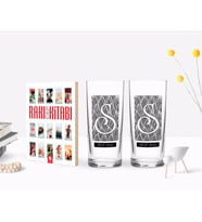 BK Gift Kişiye Özel Renkli Baskılı İsimli İkili Rakı Bardağı ve Rakı Cep Kitabı Hediye Seti-20 (Model 1)