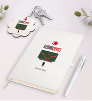 BK Gift Kişiye Özel Uzman Çavuş Beyaz Defter Kalem Ve Anahtarlık Hediye Seti (Model 1)