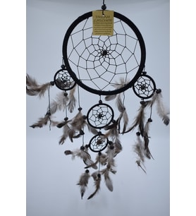 MOBGİFT Düş Kapanı, 16 Cm, Siyah, Rüya Kapanı, Dream Catcher, LEDSİZ