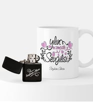 BK Gift Kişiye Özel Yılın En Sempatik Sevgilisi Temalı Çakmak ve Kupa Seti