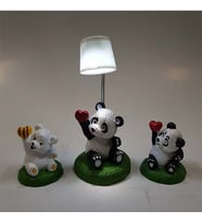 AYICIKLAR ÜÇLÜ VE PANDA LAMBALI (Siyah)