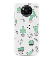 Kılıfland Xiaomi Poco X3 Kılıf Silikon Resimli Kapak Cactus Pattern Stok 901