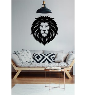 3D Görünümlü Ahşap Dekoratif Tablo - Aslan 35X50
