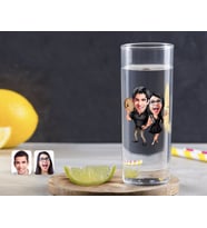 BK Gift Kişiye Özel Renkli Baskılı Sevgililer Karikatürlü Vodka Bardağı-18 (Beyaz)