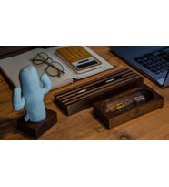 Kayigo Woody Üçlü Ofis Seti Koyu Kahverengi