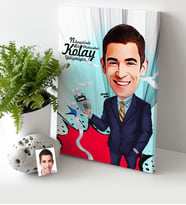 BK Gift Kişiye Özel Bay Muhasebeci Karikatür Kanvas Tablo 30x50cm 1