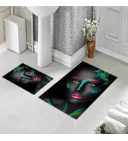 Banyo Halısı Ikili Klozet Takımı Kaymaz Tabanlı (60 xm x 100 cm + 40 cm x 60 cm) 