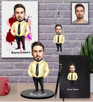 Kişiye Özel Patron Karikatürlü 5 li Hediye Seti Bay-23