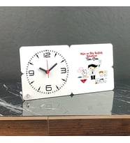 Ağız ve Diş Sağlığı Teknikeri Ahşap Masa Saati 002