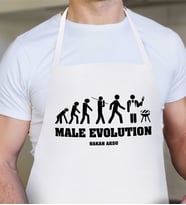 BK Gift Kişiye Özel Mangalcı Erkek Beyaz Mutfak Önlüğü  1
