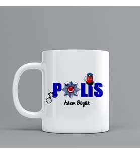 Polisler İçin Hediye Kupa Bardak Kişiye Özel Hediye W37