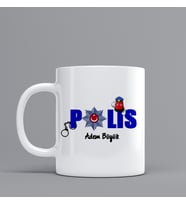 Polisler İçin Hediye Kupa Bardak Kişiye Özel Hediye W37