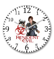 Resident Evil 2 Duvar Saati Bombeli Gercek Cam