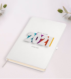 BK Gift Kişiye Özel 2024 Mutlu Yıllar Beyaz Defter-5 (Beyaz)