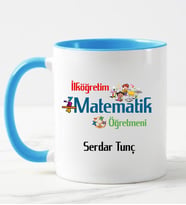 İlköğretim Matematik Öğretmeni Kupa Bardağı Mavi