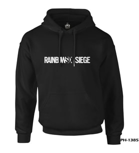 Rainbow Six - Siege Siyah Erkek Fermuarsız Kapşonlu