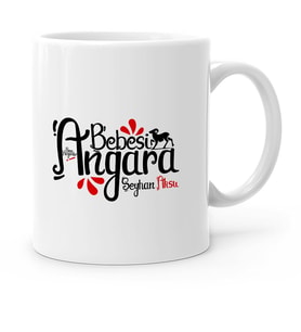 BK Gift Kişiye Özel Angara Bebesi Beyaz Kupa Bardak  1