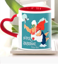 BK Gift Kişiye Özel Anneler Günü Temalı Kırmızı Kalpli  Kupa Bardak Kk12