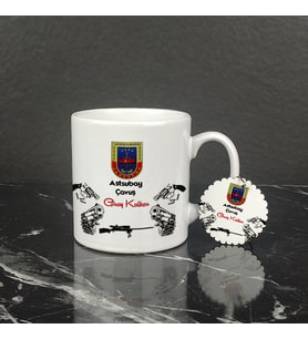 Astsubay Çavuş Kupa Bardak ve Anahtarlık Set