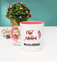 Okul Müdürü Kupa Bardak Pembe