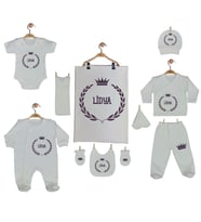 Pia Baby GL 2006 10 Parça İsme Özel Taçlı Hastane Çıkışı
