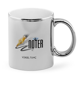 BK Gift Kişiye Özel Mesleki Noter Krom Kupa Bardak  1