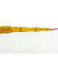 Ateş Kehribar Tesbih Sarı Renk Usta işçilikli (khr-10270)