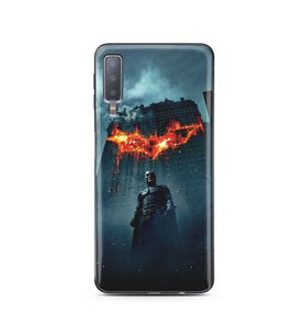Batman Tasarım Süper Şeffaf Silikon Telefon Kılıfı Samsung A7 (2018)
