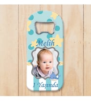 Yıldız Ve Mavi Temalı Uzun (dik ) Açacak Magnet