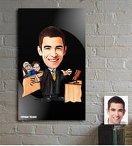 BK Gift Kişiye Özel Bay Avukat Karikatür Ahşap Tablo - 3