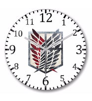 Attack On Titan Scoutıng  Legıon Duvar Saati Bombeli Gercek Cam