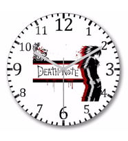 Anime Death Note Duvar Saati Bombeli Gercek Cam