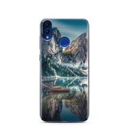 Göl Manzara Tasarımlı Süper Şeffaf Silikon Telefon Kılıfı Huawei Honor 8c