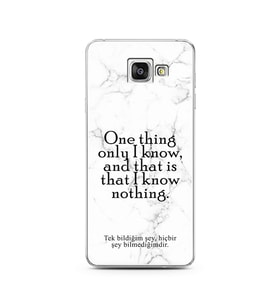 Samsung A3 (2016) Beyaz Mermer Söz Tasarımlı Telefon Kılıfı