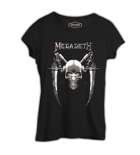 Megadeth - Vic 6 Siyah Kadın Tshirt