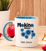 Makine Mühendisi İçi Ve Kulpu Renkli Kupa Bardak