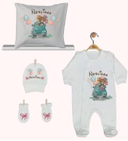 Pia Baby Gl 1935-04 İsme Özel Yastık Tulum Set