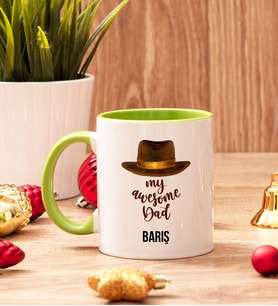 Awesome Dad Babaya Hediye Yeşil Kupa Bardak