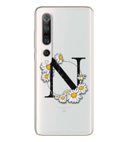 Papatya Harf Tasarım Süper Şeffaf Silikon Telefon Kılıfı Xiomai Mi10-pro N-Harfi
