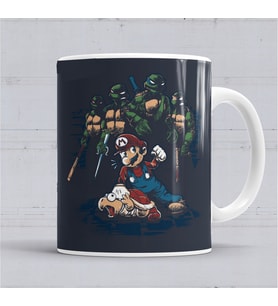 Mario X Tartarugas Kupa Bardak Porselen