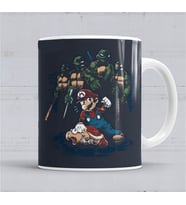Mario X Tartarugas Kupa Bardak Porselen