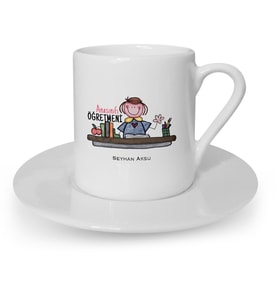 BK Gift Kişiye Özel Anasınıfı Öğretmeni Türk Kahvesi Fincanı  3